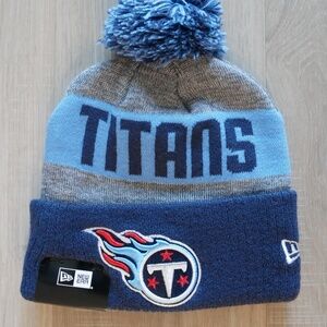 Tennessee Titans Adult Pom-Pom Beanie Hat NWT~
